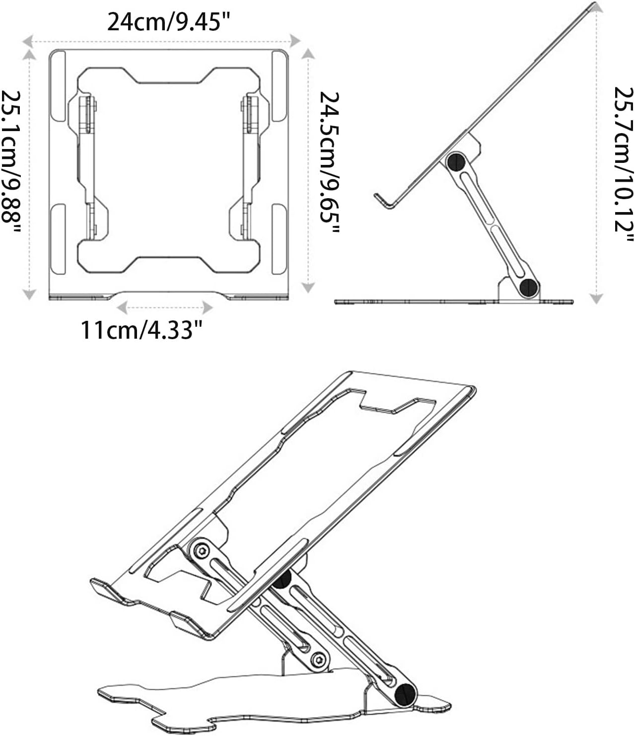 NÖRDIC - Adjustable Aluminum Laptop Stand - RemoKit