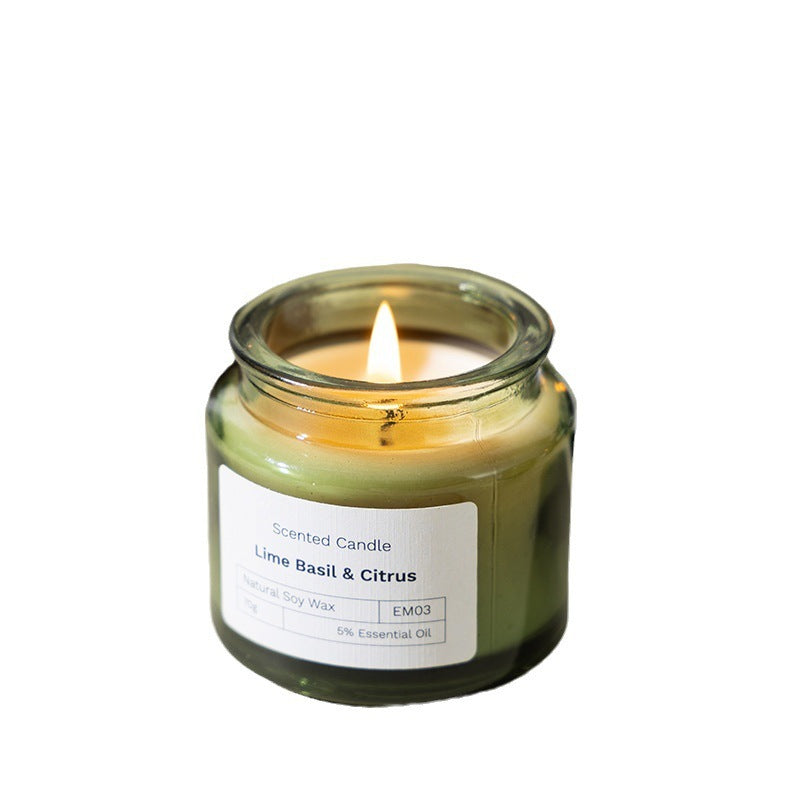 FJÄRRA - Wood-Stoppered Green Glass Soy Candle - RemoKit